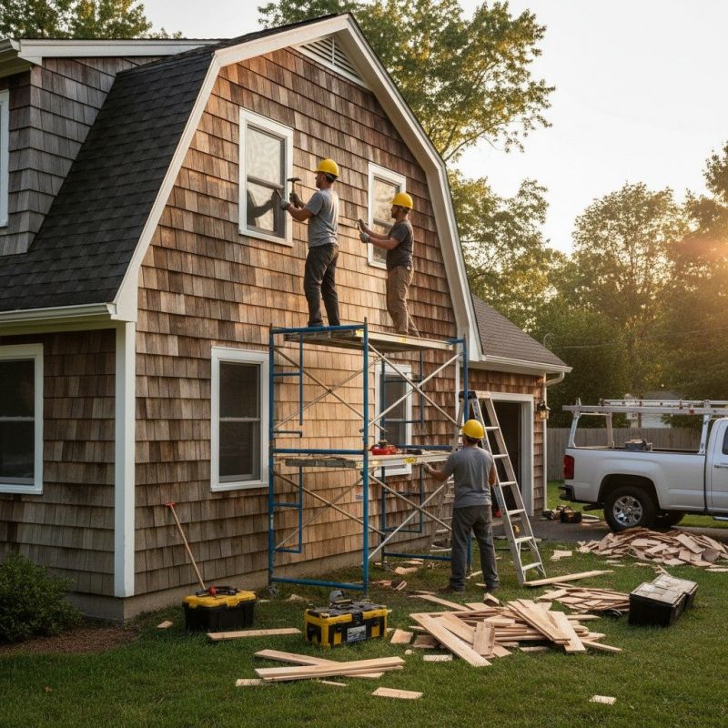Cedar Siding Installation